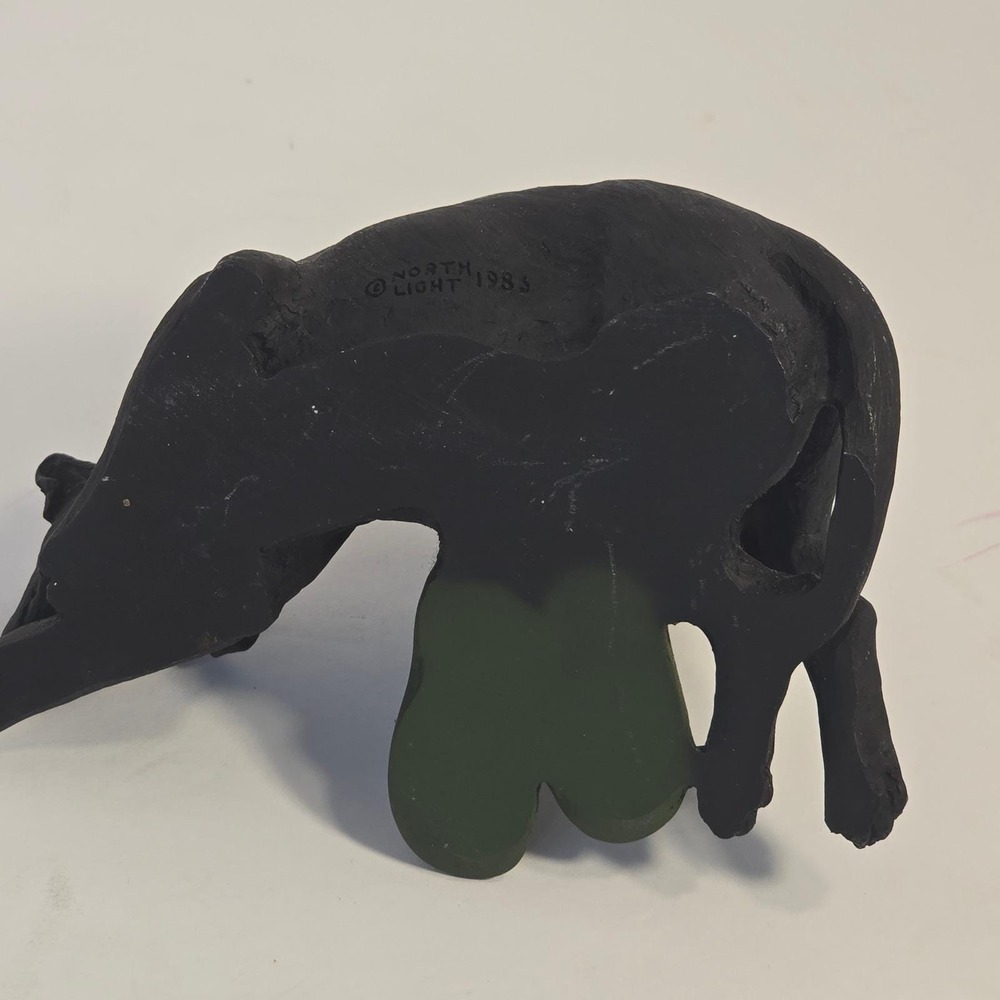 Vintage Black Labrador Dog Figurine with Green Wellington‎ Boots For Collector - Picture 8 of 15